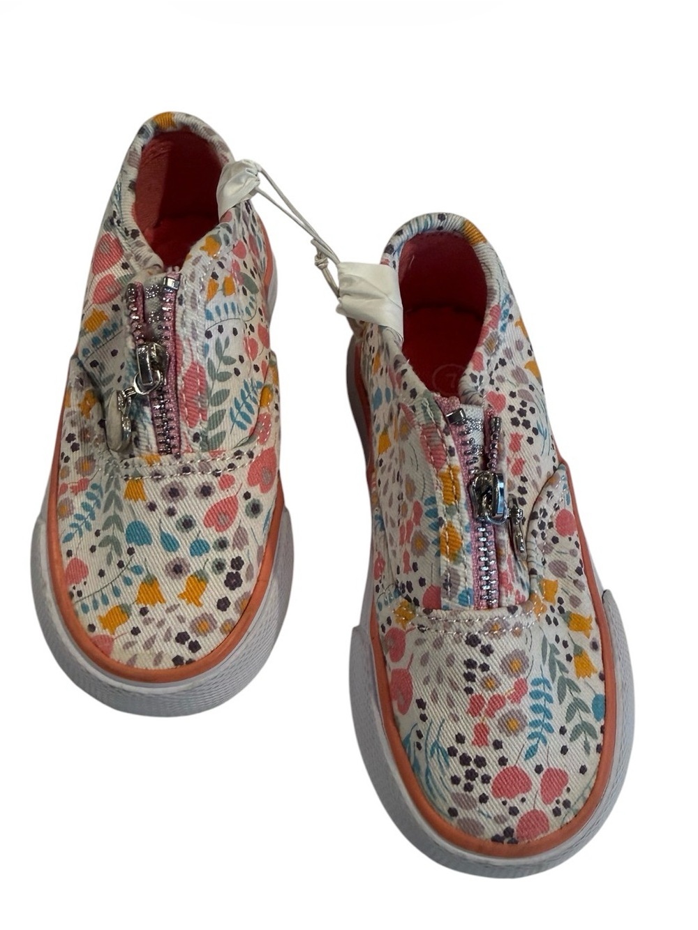 Us  Sports Floral Zip Sneakers - Pink Multi Sz(7)